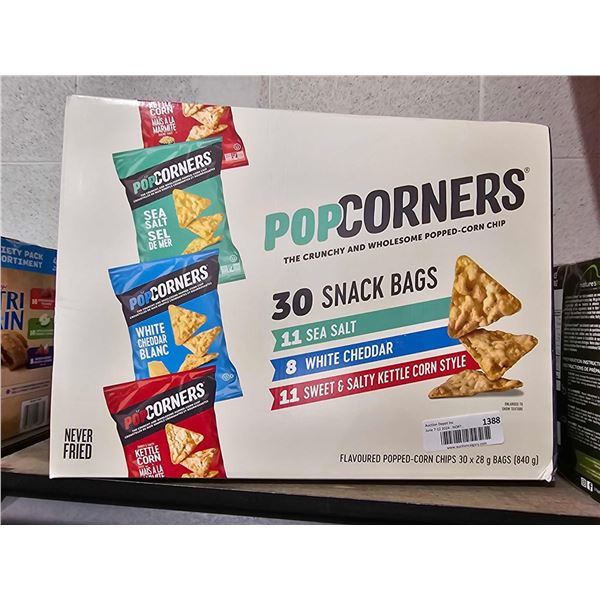 Pop Corners 30 Snack Bag Pack - Assortd Flavors 30x28g