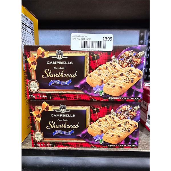 Campbells Pure Butter Shortbread Choc Chip 8 x 125g