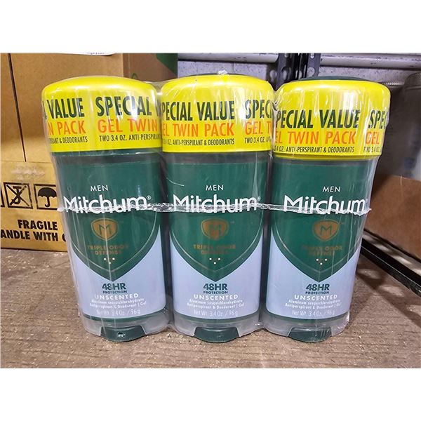Mitchem Men 48 Hour Unscented Antiperspirant & Deoderant 6x96g