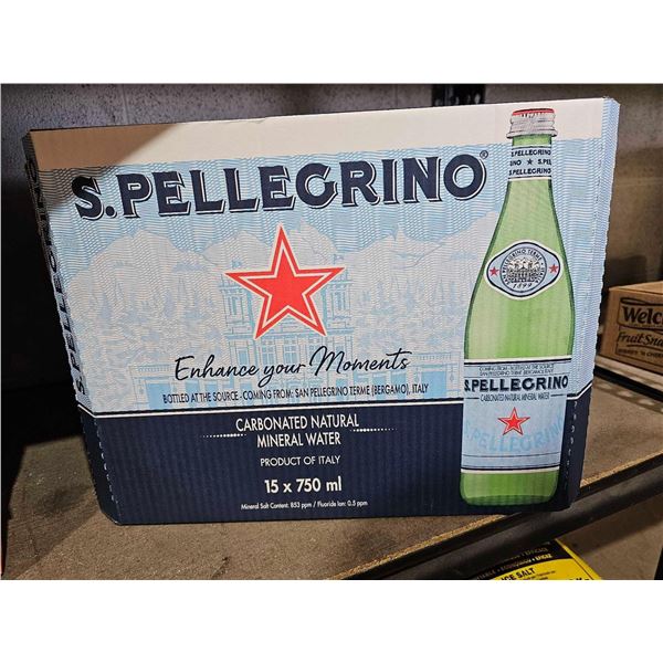 S.Pellegrino Carbonated Natural Mineral Water 15 x 750ml