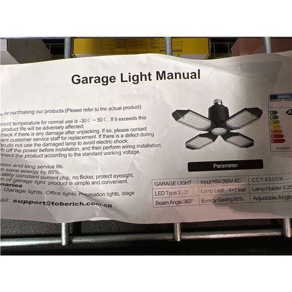 Ceiling mount garage light fixture