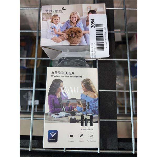 Lot of Absgeega Wireless Lavalier Microphone and Wireless Camera HD