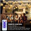 Image 1 : Solar String Lights Outdoor Waterproof -  S14 Shatterproof LED Bulbs