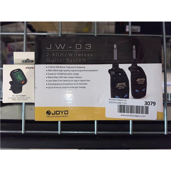 Lot of JW-03 2.4GHz Wireless Guitar System and AT-101 Tuner