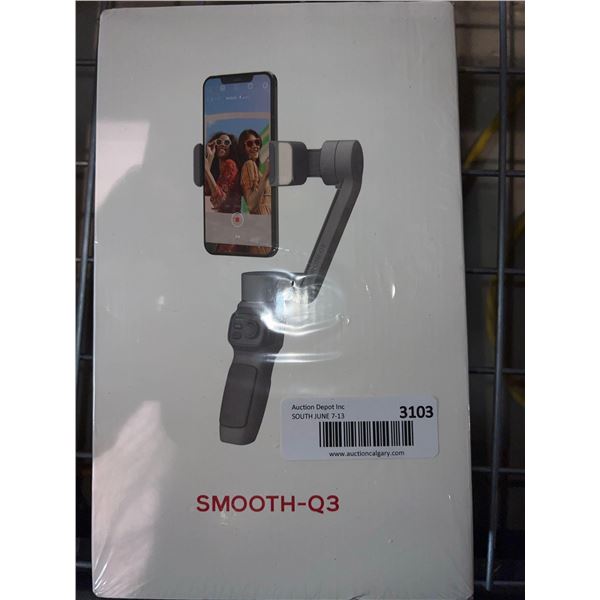 Zhiyun Smooth Q3 Combo, 3-Axis Phone Gimbal with Fill Light and Gimbal Bag, Portable & Foldable, Ges