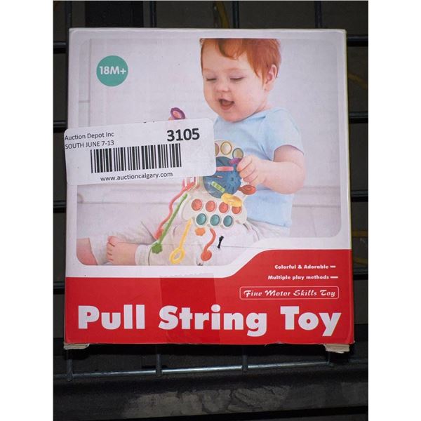 Fine Motor skills Multi-functional baby sensory 4in1 pull string toy
