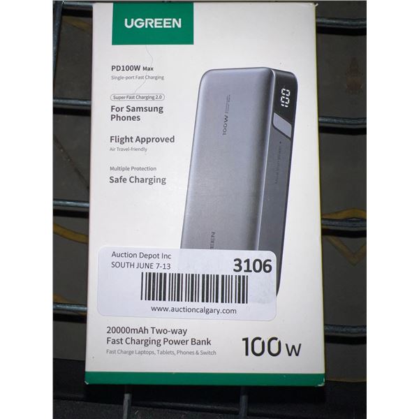 UGREEN Fast charging power bank, Fast charge laptops, tablets, phones & switch