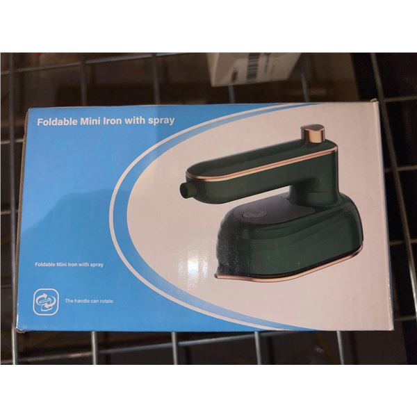 Foldable Mini Iron with spray with rotating handle