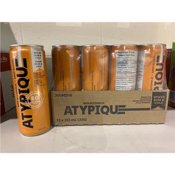 Atypique sparkling flavoured spiced rum & cola style beverage 12 x 355 mL