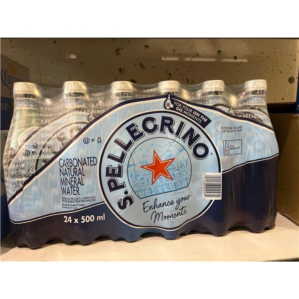 San Pellegrino carbonated natural mineral water 24 x 500mL