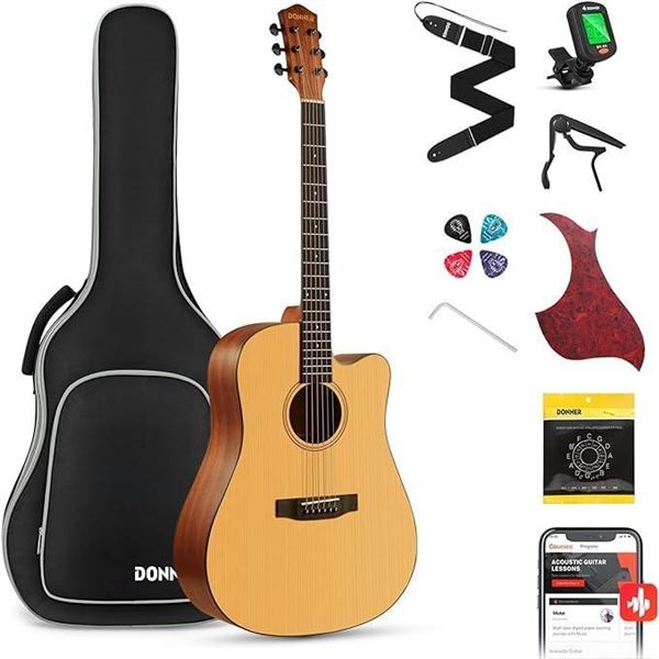 NEW Donner Acoustic Guitar with Case