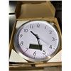 Image 1 : Quartz Wall Clock with Digital Date & Temperature Display