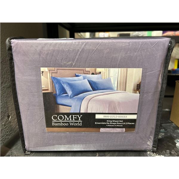 Comfy Bamboo World 8800 Gold Series King Sheet Set 4 Piece