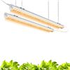 Image 1 : Monios-L T8 LED Grow Light 2FT, 48W(2×24W) High Output Plant Grow Light Strip, Full Spectrum Sunligh