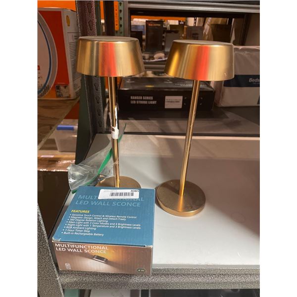 LED Wall Sconce Light with 2 Table Lamps