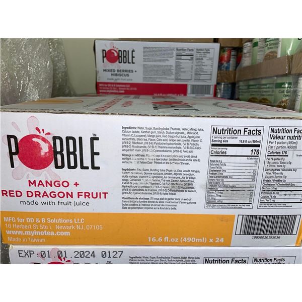 Pobble Mango + Red Draagon Fruit 24 x 490ml
