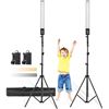 Image 1 : Bi-Color LED Lightweight Video Lights Kit with Tripod Stand Portable Adjustable Brightness Handheld 