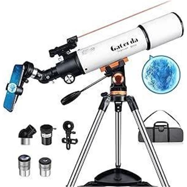 Telescope,Telescopes for Adults, 80mm Aperture 500mm Focal Length, Professional Refractor Telescope 