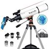 Image 1 : Telescope,Telescopes for Adults, 80mm Aperture 500mm Focal Length, Professional Refractor Telescope 