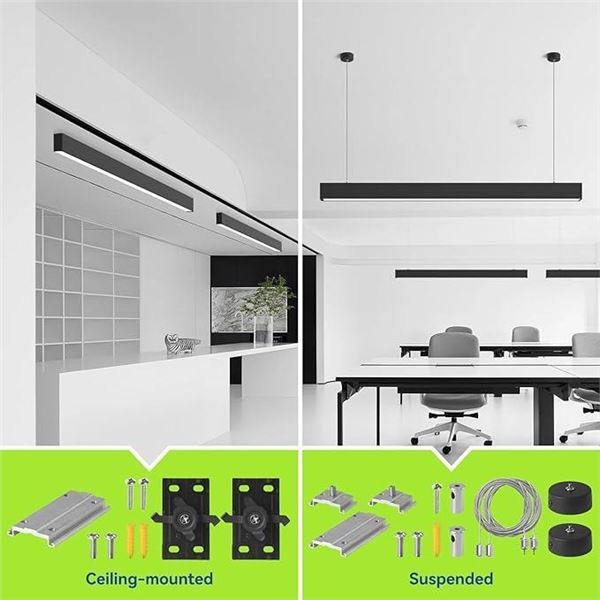 Monios-L LED Linear Light, 4FT, 36W(230W Eqv),Stepless Dimmable, 3000K to 6000k Color Changing, Link