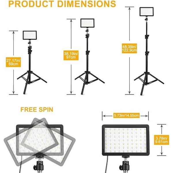 Obeamia 3 Packs LED Video Light For Studio Shooting