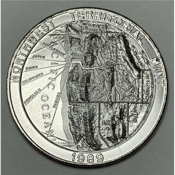 1989 Northwest Terriotorial Mint 1 ozt .999 Silver Trade Unit