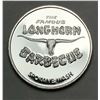 Image 1 : The Famous Longhorn Barbecue Spokane, WA Proof 1 ozt .999 Silver Trade Unit