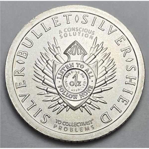 2012 Silver Shield Silver Bullet 1 ozt .999 Silver