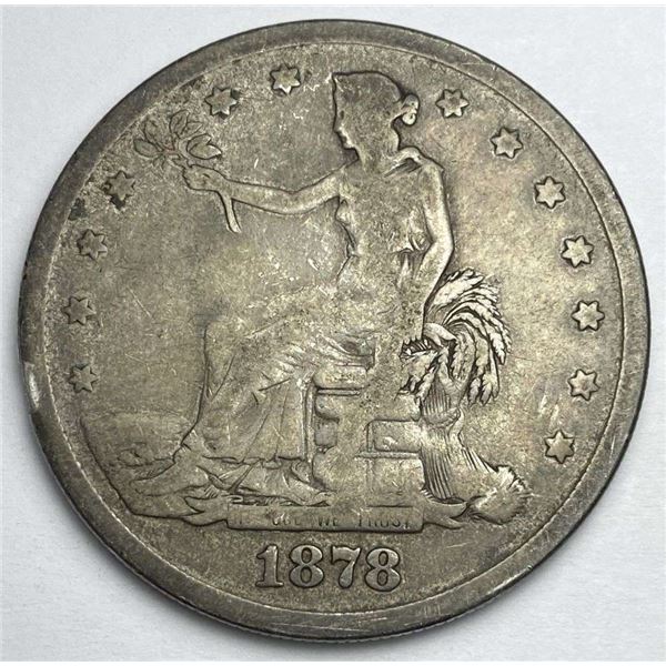 1878-S Trade Silver Dollar Very Worn