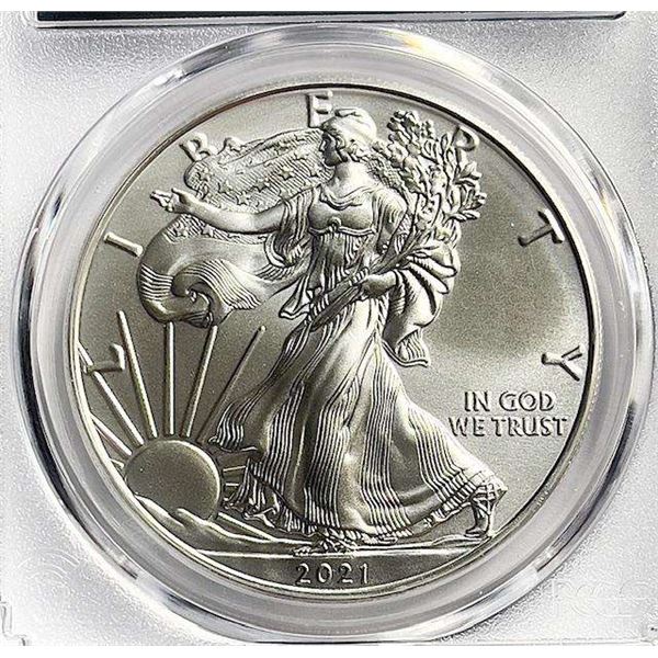 2021 American Silver Eagle PCGS MS70 First Day of Issue