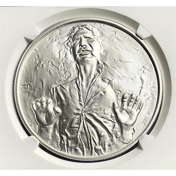2016 NIUE $2 Star Wars Han Solo 1 ozt .999 Silver NGC PF70 Ultra Cameo
