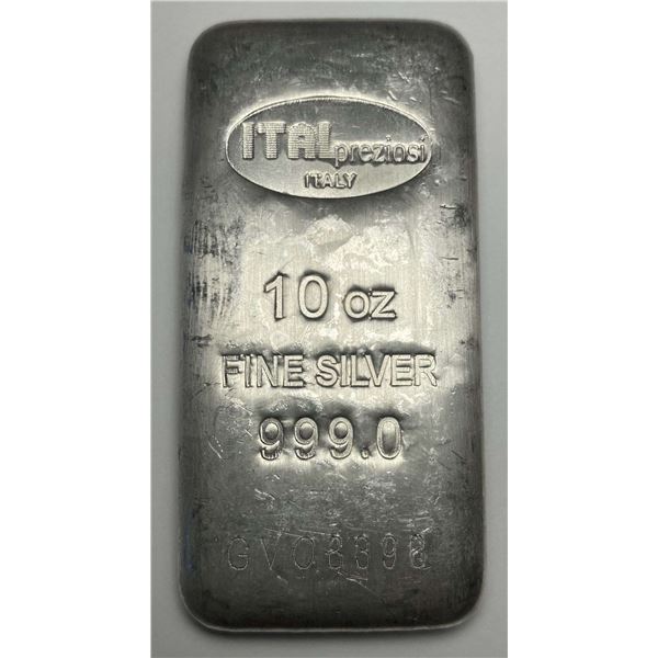 Italpreziosi Italy 10 ozt .999 Silver Bar