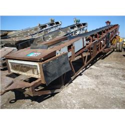 SHOP BUILT 30in. X 50ft. PORTABLE LATTICE CONVEYOR, s/n N/A