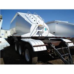 BEALL "SILVER BULLET" BADP241 24CY TRI AXLE ALUMINUM BOTTOM DUMP PUP TRAILER, s/n 1BN1P3760XB005802