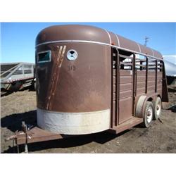 KIEFER 16ft. T/A STOCK TRAILER, s/n 3139