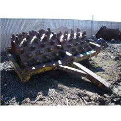 36in. TANDEM DRUM SHEEPFOOT ROLLER, s/n N/A,