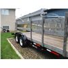 Image 4 : 18' Tandem Axel Flat Deck Trailer w/Ramps & Wooden Side Rails (S/N B16331658, 2" Ball)
