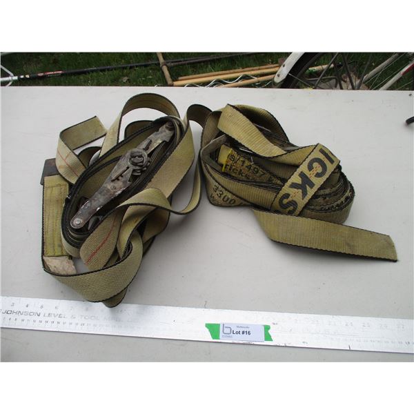 (2) 2"x30' Ratchet Straps 3300lb