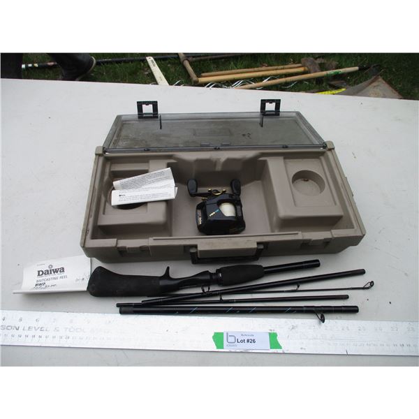 Daiwa Breakdown Rod w/Case & Baitcaster Reel