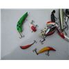 Image 2 : (14) Vintage Fishing Lures (Wooden, Plastic, Spinner)