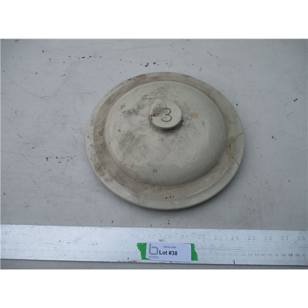 Stoneware Crock Lid #3 (Edge Cracked)