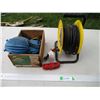 Image 1 : Orange Wooden Crate, Knee Pads & Prime Extension Cord Reel w/Cord