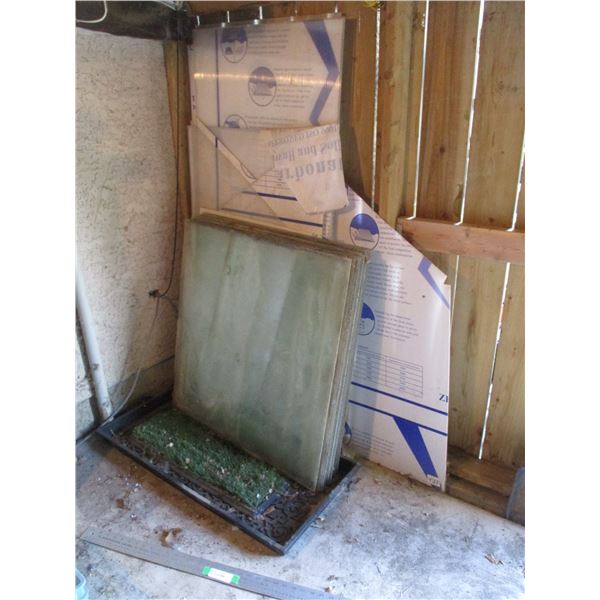 (25+ pcs) Plate Glass 30"x30", (10) Clear Cloroplast Various Sizes, Boot Tray & Putting Green