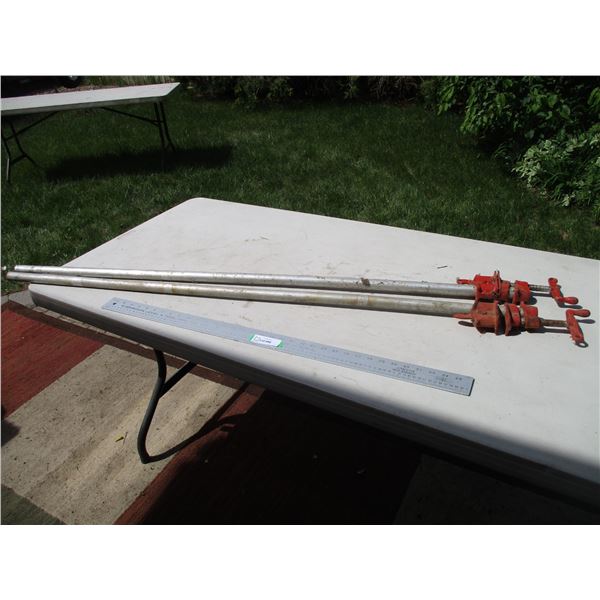 (2) 55" Aluminum Pipe Bar Clamps