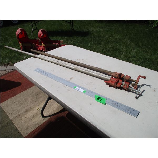 (2) Pipe Bar Clamps (66" Long Aluminium & 56" Steel)