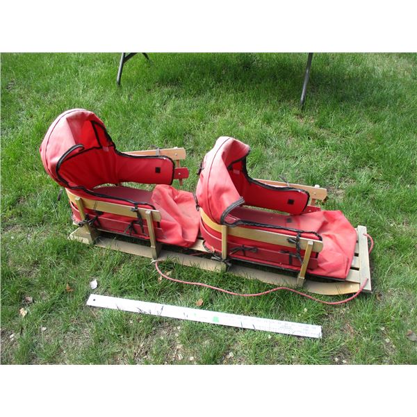 Vintage Tandem Toboggan (54" Long) w/Enclosures