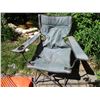 Image 2 : (2) Tarps, Folding Lawn Chair & Chromed Fire Pit Grill