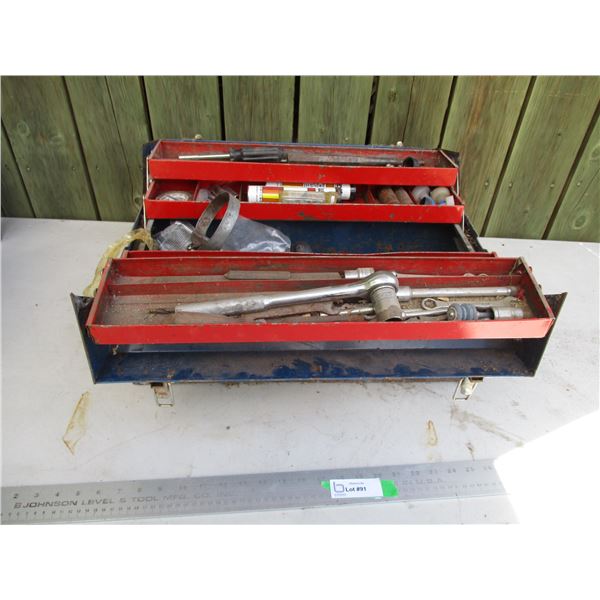 Vintage Steel Toolbox w/Contents