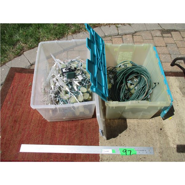 (2) Totes Christmas String Lights