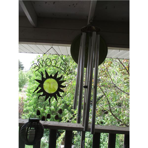 (2) Sunshine Patio Décor. w/Wind Chimes